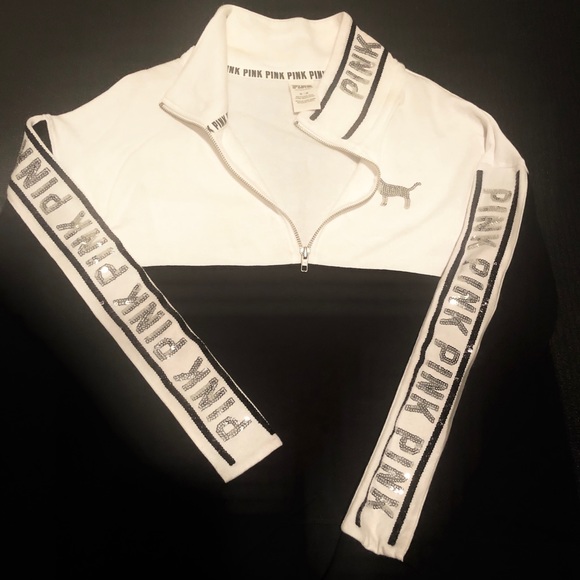 PINK Victoria's Secret Sweaters - VS Pink Bling Half ZIP
